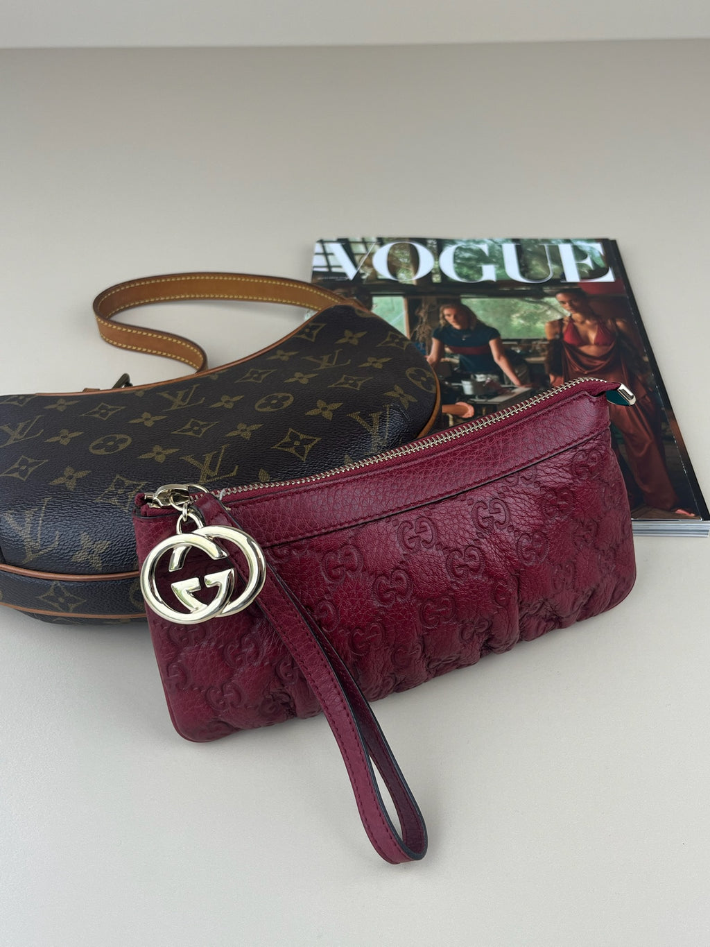 GUCCI GUCCISSIMA WRISTLET CLUTCH/POUCH