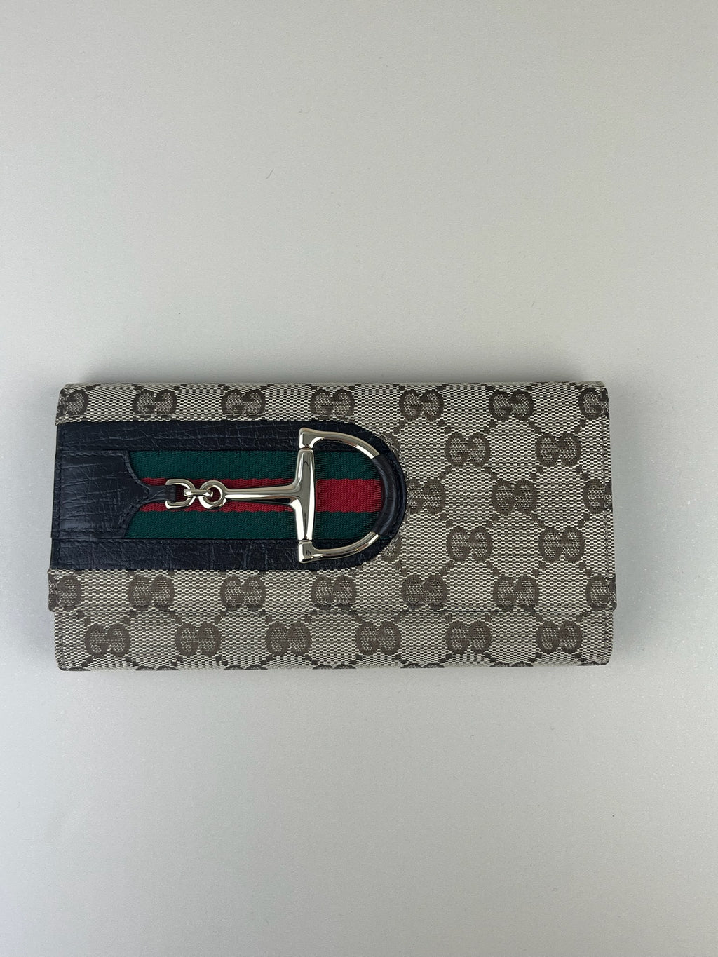 GUCCI HORSEBIT TRI-FOLD LONG WALLET