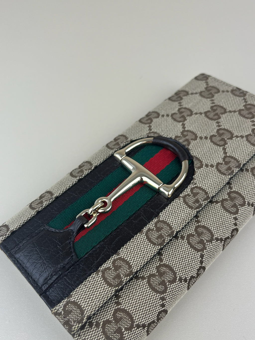 GUCCI HORSEBIT TRI-FOLD LONG WALLET