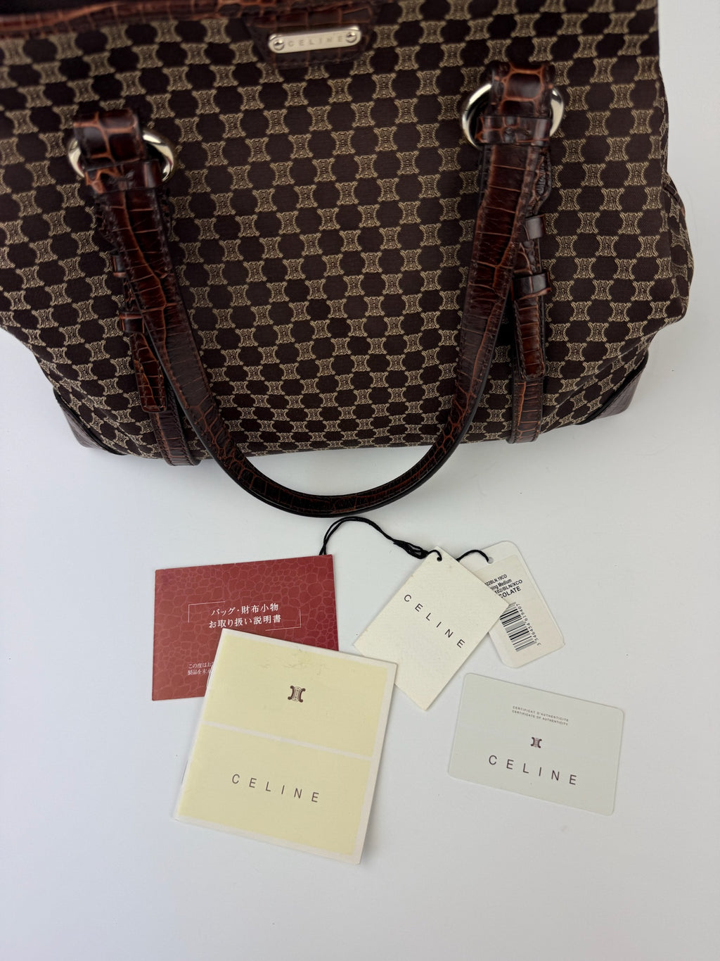 CELINE MACADAM/TRIOMPHE MONOGRAM TOTE